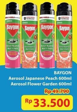 Promo Harga Baygon Insektisida Spray Japanese Peach, Flower Garden 600 ml - Hypermart