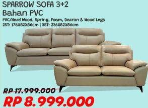 Promo Harga SPARROW Sofa 3+2 Bahan PVC  - Courts
