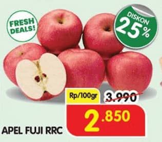 Promo Harga Apel Fuji RRC per 100 gr - Superindo