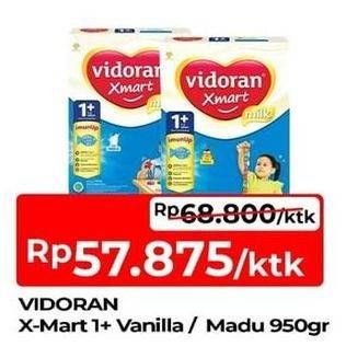 Promo Harga Vidoran Xmart 1+ Vanilla, Madu 950 gr - TIP TOP