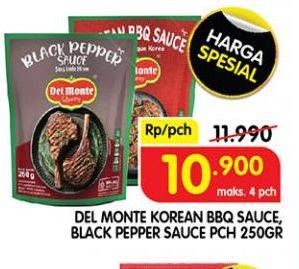Promo Harga Del Monte Cooking Sauce Korean BBQ, Black Pepper 250 gr - Superindo