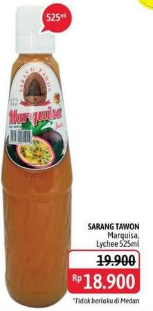 Promo Harga SARANG TAWON Syrup Lychee, Marquisa 600 ml - Alfamidi