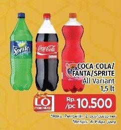 Promo Harga COCA COLA Minuman Soda All Variants 1500 ml - LotteMart