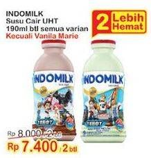 Promo Harga INDOMILK Susu Cair Botol Cokelat, Melon 190 ml - Indomaret