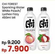 Promo Harga Chi Forest Sparkling Water White Peach, Lychee Fizzy 480 ml - Indomaret