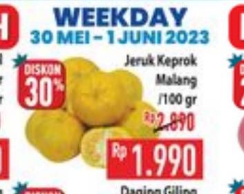 Promo Harga Jeruk Keprok Malang per 100 gr - Hypermart