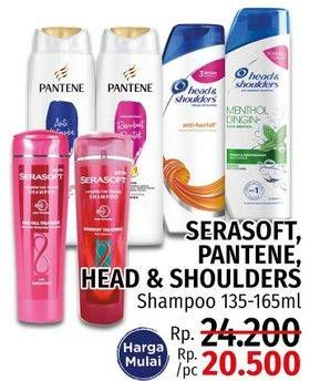 Promo Harga SERASOFT / PANTENE / HEAD & SHOULDERS Shampoo 135-165ml  - LotteMart
