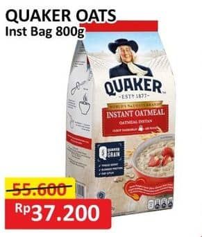 Promo Harga Quaker Oatmeal Instant 800 gr - Alfamart