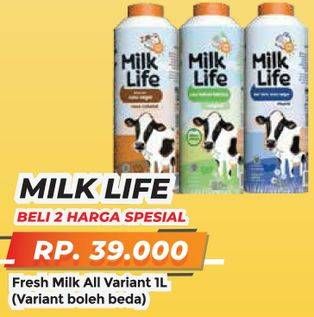 Promo Harga MILK LIFE Fresh Milk All Variants 1000 ml - Yogya