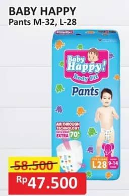 Promo Harga Baby Happy Body Fit Pants M32, L28 28 pcs - Alfamart