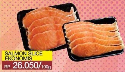 Promo Harga Salmon Fillet Slice Ekonomis per 100 gr - Yogya