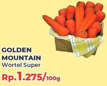 Promo Harga GOLDEN MOUNTAIN Wortel Super per 100 gr - Yogya