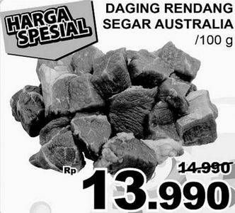 Promo Harga Daging Rendang Sapi Australia per 100 gr - Giant