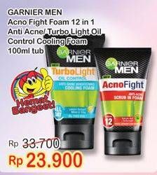 Promo Harga GARNIER MEN Acno Fight Facial Foam Anti Acne, Oil Control 100 ml - Indomaret