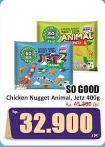 Promo Harga So Good Chicken Nugget Animal, Jets 400 gr - Hari Hari