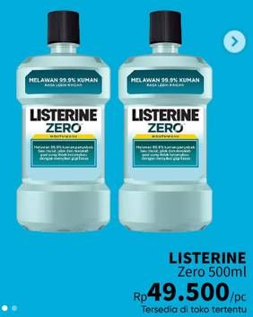 Promo Harga Listerine Mouthwash Antiseptic Zero 500 ml - Guardian