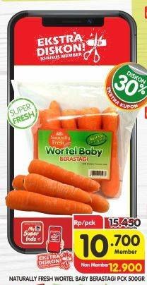 Promo Harga Naturally Fresh Wortel Baby Berastagi 500 gr - Superindo