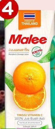 Promo Harga MALEE Juice Mandarin Orange, Red Apple 200 ml - Watsons