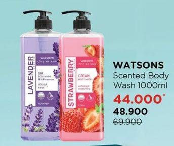 Promo Harga WATSONS Scented Body Wash 1 ltr - Watsons