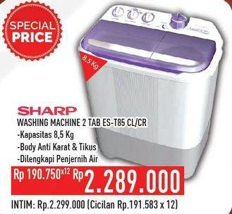 Promo Harga SHARP ES-T85CR | Washing Machine CL  - Hypermart