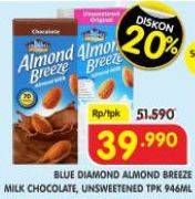 Promo Harga Blue Diamond Almond Breeze Milk Chocolate, Milk Original 946 ml - Superindo