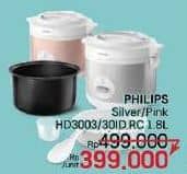 Promo Harga Philips HD3003/30 Rice Cooker 1.8L  - LotteMart
