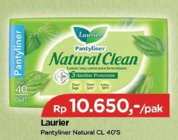 Promo Harga Laurier Pantyliner Natural Clean 40 pcs - TIP TOP