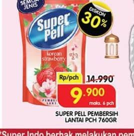 Promo Harga Super Pell Pembersih Lantai PCH 700ml Casablanca LilyRoyal MuskFuji SakuraHimalayan Berries 700 ml - Superindo