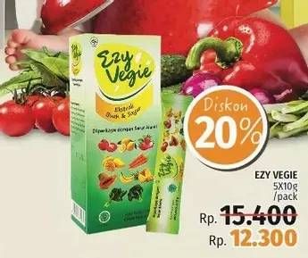Promo Harga EZY VEGIE Extra Buah Dan Sayur per 5 pcs 10 gr - LotteMart