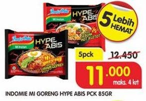 Promo Harga INDOMIE Hype Abis per 5 pcs 85 gr - Superindo