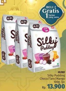 Promo Harga HUWI Silky Pudding Chocolate, Taro, Mango 100 gr - LotteMart