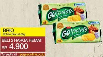 Promo Harga SIANTAR TOP GO Potato Biskuit Kentang Original 60 gr - Yogya
