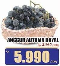 Promo Harga Anggur Autumn Royal per 100 gr - Hari Hari