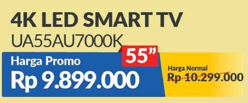 Promo Harga SAMSUNG UA55AU7000 Crystal UHD 4K TV  - COURTS