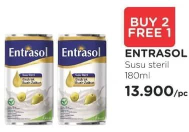 Promo Harga Entrasol Susu Steril 180 ml - Watsons