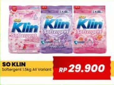 Promo Harga So Klin Softergent All Variants 1800 gr - Yogya