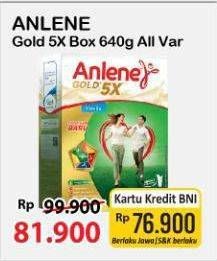 Promo Harga Anlene Gold Plus 5x Hi-Calcium All Variants 640 gr - Alfamart