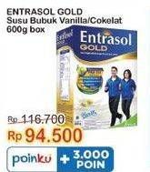 Promo Harga Entrasol Gold Susu Bubuk Chocolate, Vanilla 600 gr - Indomaret