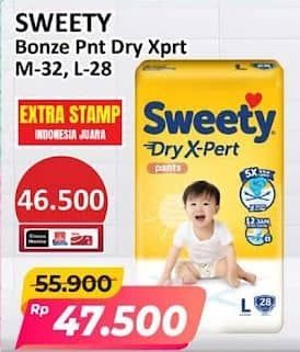 Promo Harga Sweety Bronze Pants Dry X-Pert M32, L28 28 pcs - Alfamart