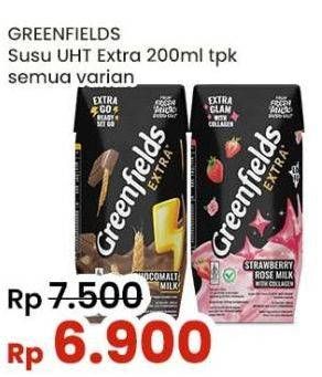 Promo Harga Greenfields UHT Extra Milk All Variants 200 ml - Indomaret