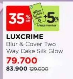 Promo Harga Luxcrime Blur & Covered Two Way Cake In Custard  - Watsons