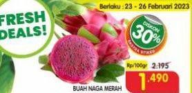 Promo Harga Buah Naga Merah per 100 gr - Superindo