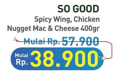 Promo Harga So Good Spicy Wing/Chicken Nugget  - Hypermart