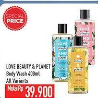 Promo Harga LOVE BEAUTY AND PLANET Body Wash All Variants 400 ml - Hypermart