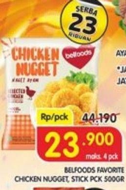 Promo Harga BELFOODS Nugget 500 gr - Superindo