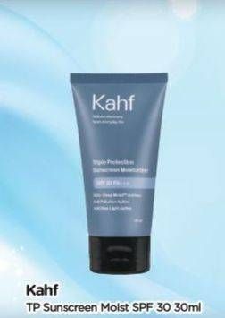 Promo Harga Kahf Triple Protection Sunscreen Moisturizer SPF 30+++ 30 ml - TIP TOP