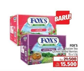 Promo Harga Foxs Fusion Tea Lychee, Mixed Berries 25 gr - Lotte Grosir