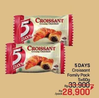 Promo Harga 5 Days Croissant 60 gr - LotteMart