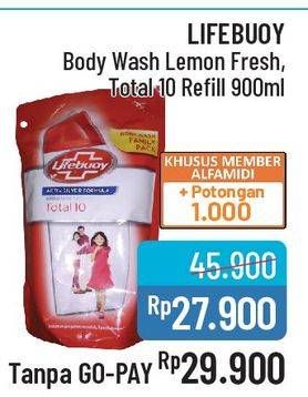Promo Harga LIFEBUOY Body Wash Lemon Fresh, Total 10 900 ml - Alfamidi