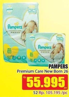 Promo Harga PAMPERS Premium Care Tape NB26  - Hari Hari